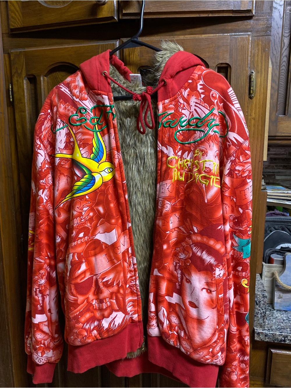 Vintage Ed Hardy x Christian Audigier hooded jacket